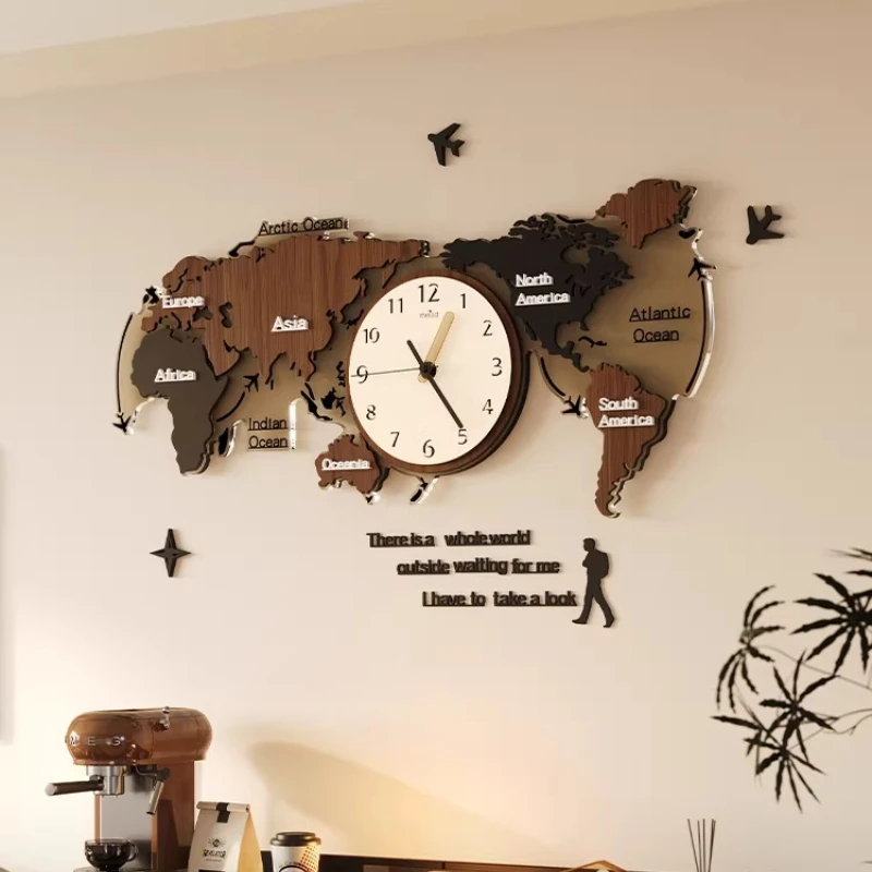 Creative Wall Clock Living Room Glowing Clocks Luxury Retro Restaurant Decorative Clocks Minimalist Elegant Design Clock Home
