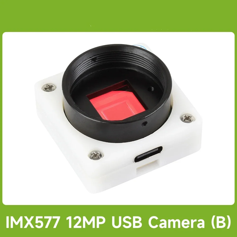 Waveshare IMX577 12MP USB Camera (B), 3840 × 3024 Resolution, Plug and Play, Supports C/CS Lenses