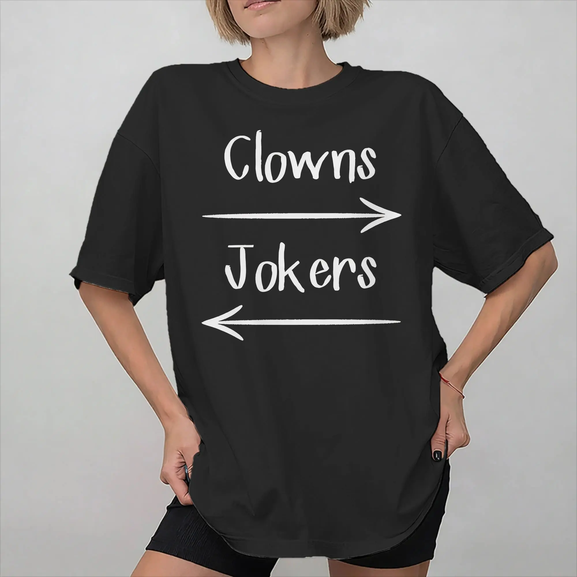 Summer Direction Clowns to The Left Jokers to The Right T Shirt For Unisex  100% Cotton Tee Shirt Short Sleeve Tops