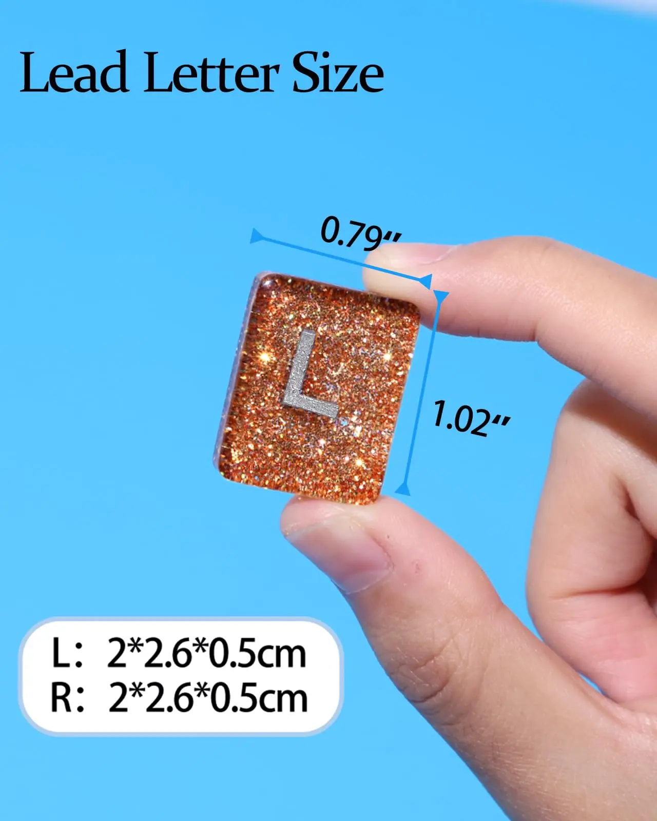 2026 Resin glitter roentgen ray Marker Doctors and nurses Reusable X-ray lead letter tally