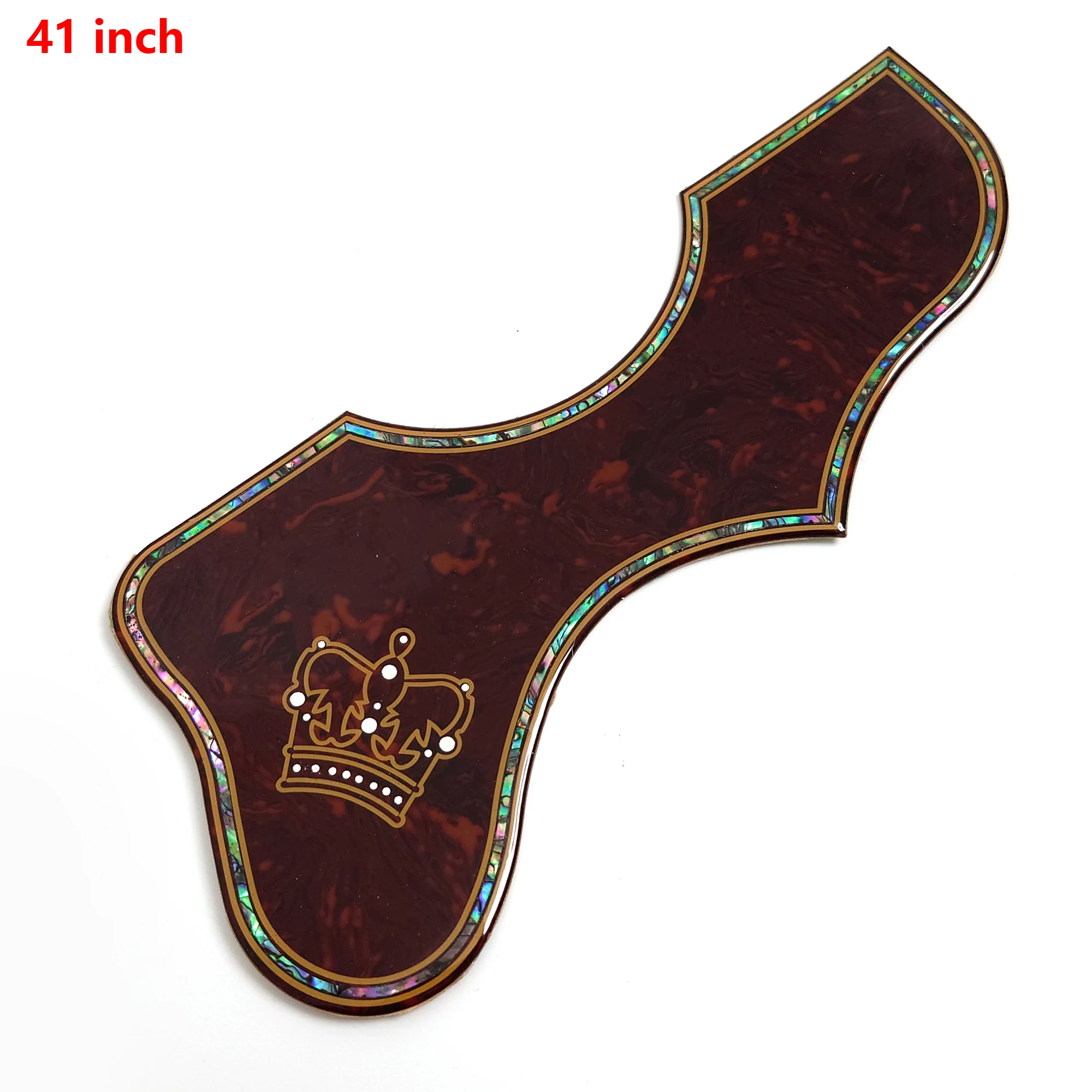 

Acoustic Guitar Pickguard Thicknes 2mm 41 Inch Guitar Scratch Plate with Real Abalone Shell Edge Crown Design for J200 SJ200