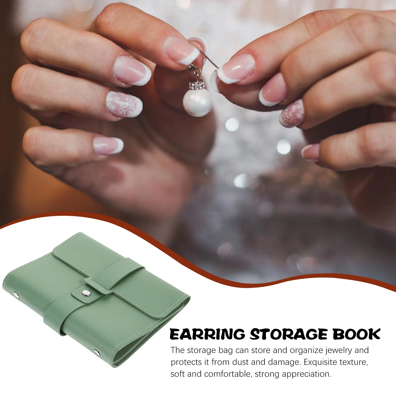PU Small Travel Jewelry Pouch Foldable Organizer Bag Portable Jewelry Storage Case for Earrings Necklaces