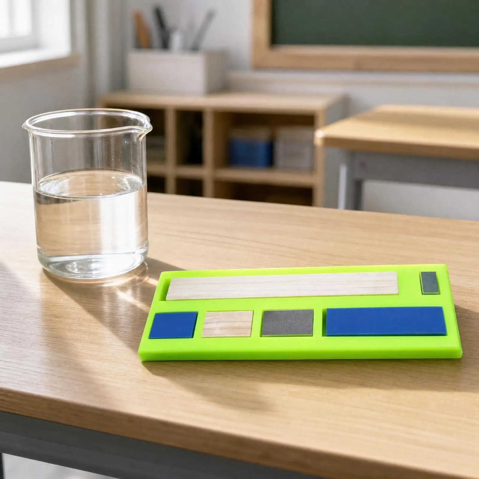 Buoyancy Experiment Block Density Teaching Tool for Classroom Iron Wood Blocks Sink Float Set