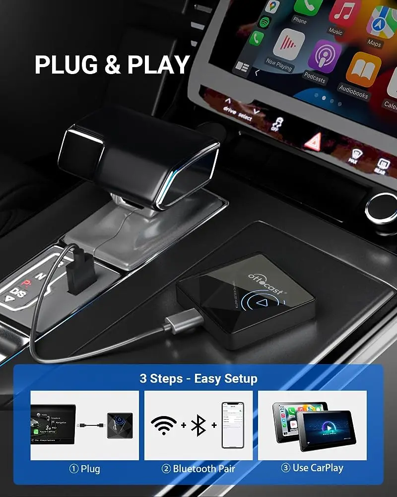 Ottocast Wireless CarPlay Adapter U2Air Series for OEM Wired CarPlay Car Smart Vehicle Supplies Intelligent Systems