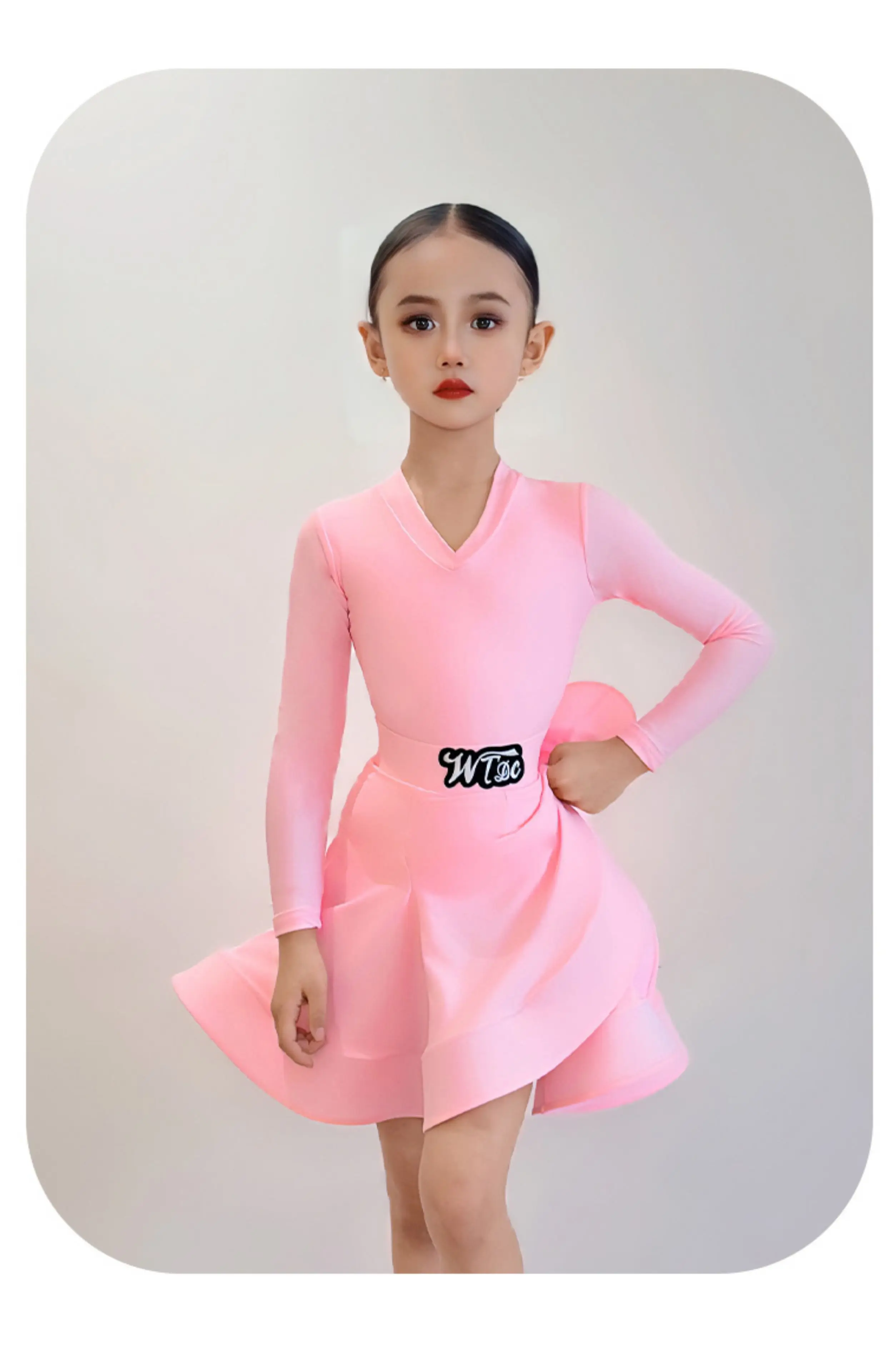 

Children Latin Dance Dress Girls Mordern Dance Ballroom Dresses Salsa Skirt Practice Competioutfit purple DNW026-LXY00041