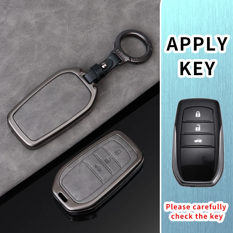 Housse de protection pour clé de voiture Toyota CHR Hilux Fortuner Land Cruiser 200 Camry Corolla Crown RAV4 Highland Smart Keyless