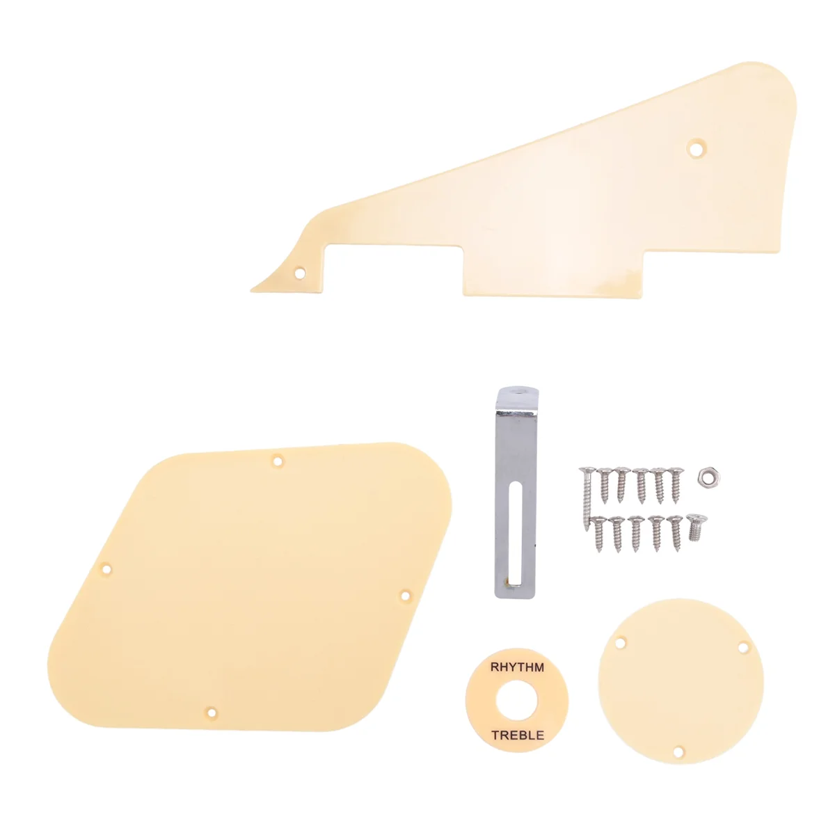 1Set Yellow Pickguard Cavity Switch Covers Pickup Selector Plate Bracket Screws Fit Les Paul Guitar Style Kit