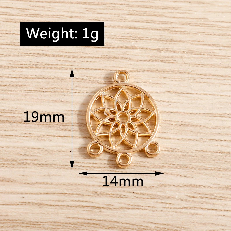 Tusember 30 Stück 14*19mm Legierung Hohl-Traumfänger-Anhänger, Verbindungsstücke für DIY-Halsketten, Ohrringe, Schmuckherstellung, Zubehör – Detail 1