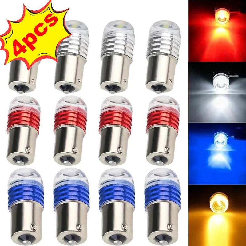 

1/4PCs Strobe Flashing Tail Brake Light Blinker Turn Signal LED Lights Universal Motorcycle Bike Bulb Car Motorcycle Accessories