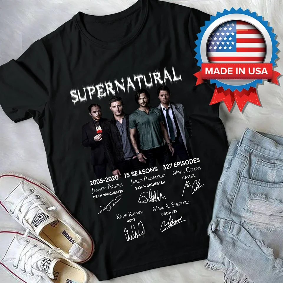 15 Years Of Supernatural 2005 2020 15 Seasons 327 Episodes Signature T-Shirt