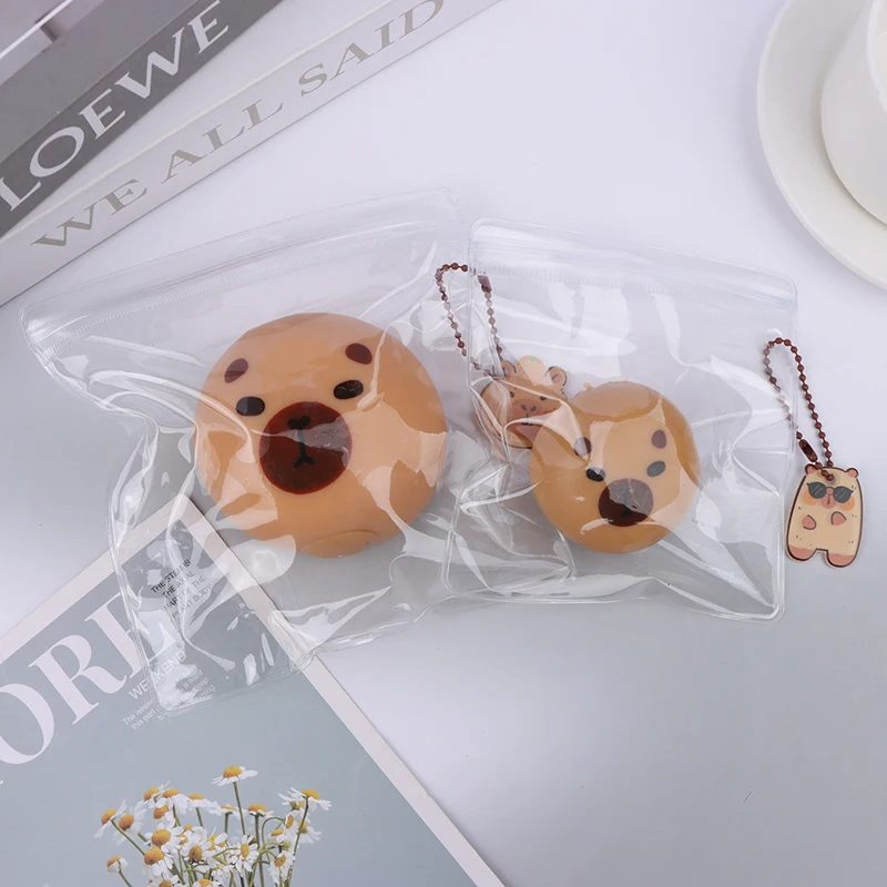 Cute Capybara Stress Relief Toy Soft Maltose Anti-stress Toy For Adult Children Elastic Rebound Toys Party Gifts