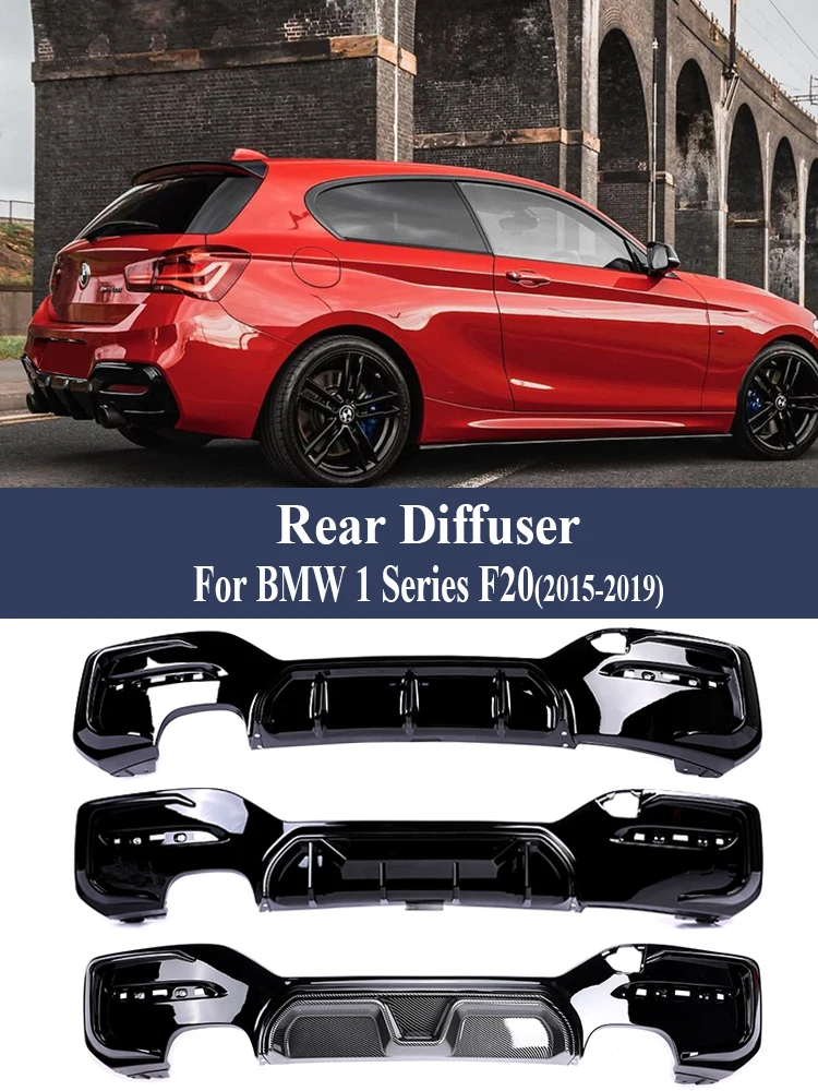 For BMW 1 Series F20 F21 LCI M Sport M Tech Rear Bumper Diffuser Competition CS Style MP Diffusor Spoiler Lip Carbon 2015 -2019