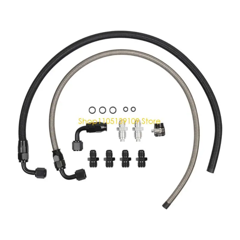 

25inch 6AN Power Steering Hose Assembly For C10 Trucks Aluminum High Pressure Easy to Use Accessories