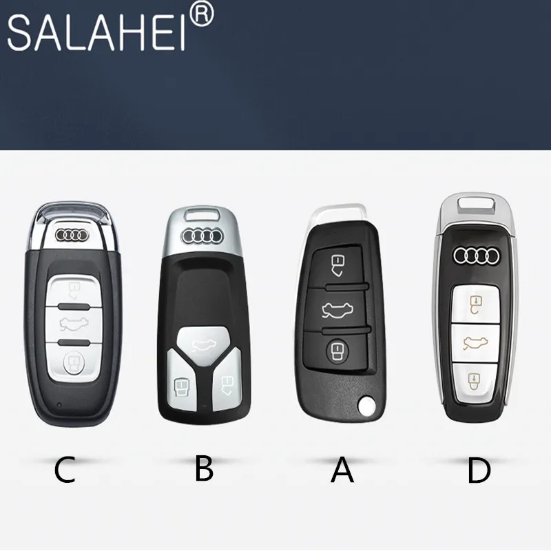 Car Key Case Cover TPU Remote Protection Shell For Audi A3 A4 A5 A6 A8 C5 C6 8L 8P B6 B7 B8 RS3 Q3 Q7 TT 8V Keychain Accessories