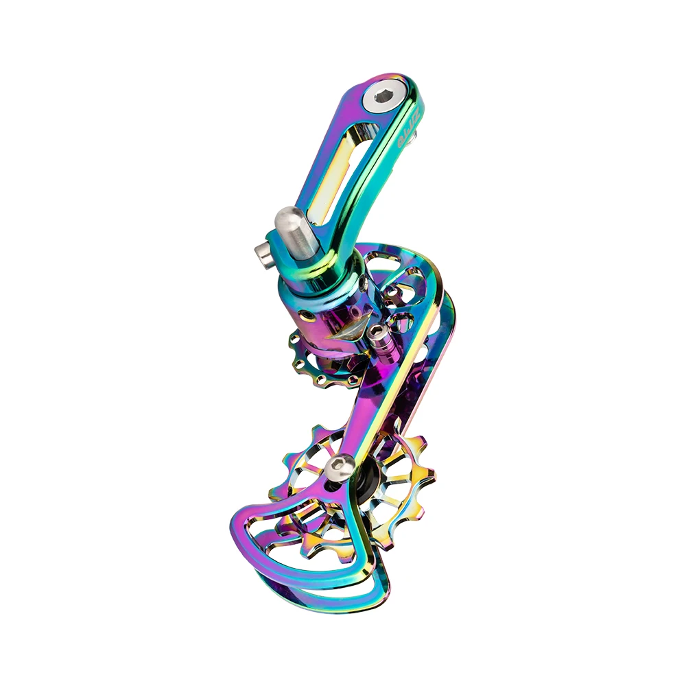 ZTTO-desviador de embrague de una sola velocidad para bicicleta, tensor estabilizador de cadena, polea ancha y estrecha ajustable, rueda jockey, jaula corta