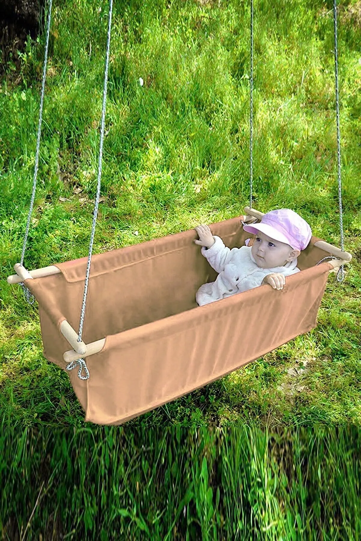 Wooden Baby Kids Swing Garden Picnic Kids Hammock Gypsy Cradle Portable Hanging Cradle Baby Chair