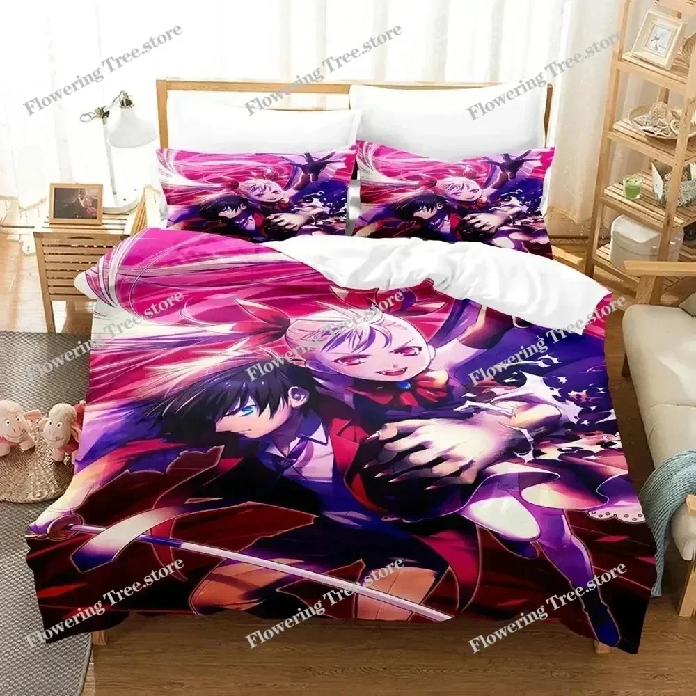 Anime Dance In The Vampire Bund Bedding Set Duvet Cover Bed Set Quilt Cover Pillowcase Comforter king Queen Size Boys Adult02996