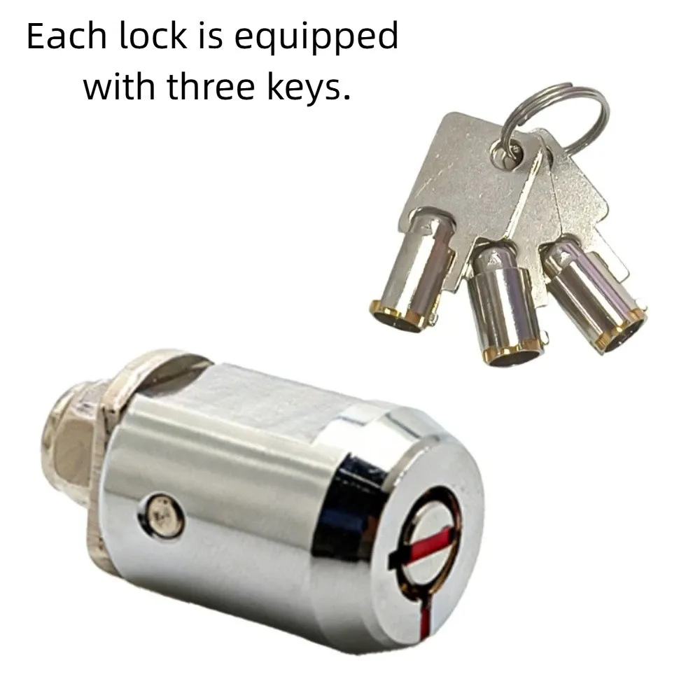 

Equipment Zinc Alloy Tubular Key Lock Flat Key Universal Size Cabinet Lock Tubular Key With 3 Keys Lock Core Tool Cabinet