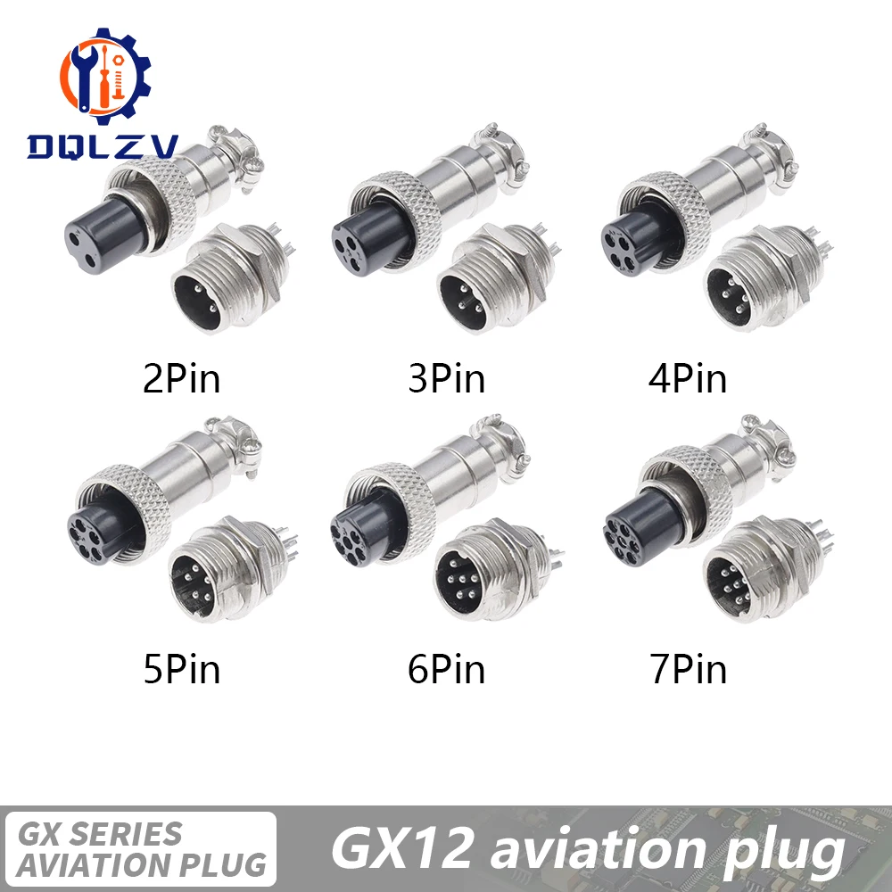 5/10/20Set GX12 GX16 GX20 2 3 4 5 6 7 8 9 10 12 14 15 Pin Docking Luftfahrt Steckdose Wasserdicht Rundsteckverbinder