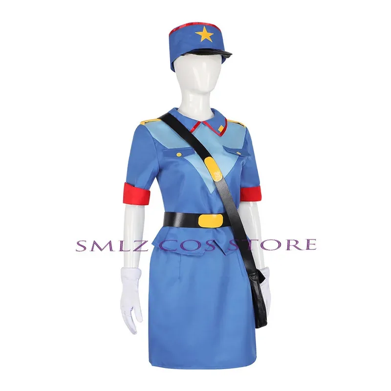 

CyAnime Officer Jenny Cosplay Costume Party Play police Miss Jenny Uniform Dress Hat Bag Outfir Set for Woman Girl Clothes