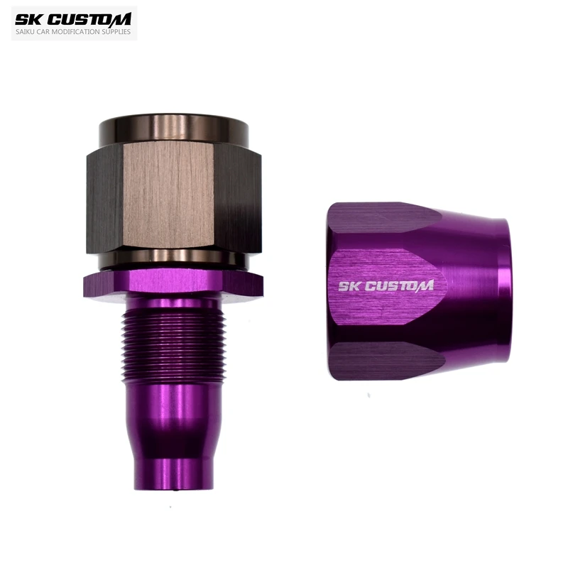 SK CUSTOM Aluminium Gevlochten Olieslangfitting Haakse Fitting Motorolie Radiatorfitting AN4 AN6 AN8 AN10