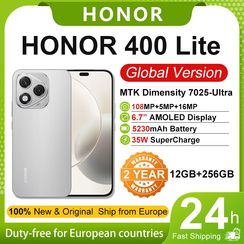 Viedtālrunis Honor 400 Lite 5G 108MP 5230mAh AMOLED