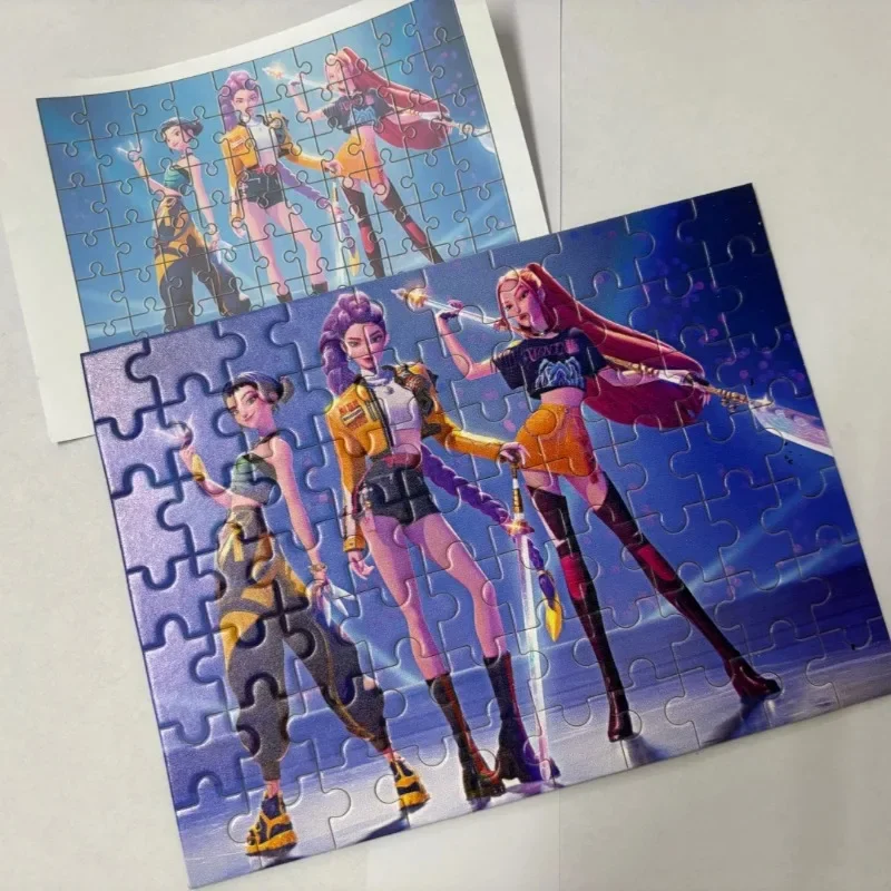 Anime Kpop Demon Hunters jigsaw puzzle Board Game Rumi Mira Zoey Huntrix Character Pattern Collectible Decor Children Toys Gift