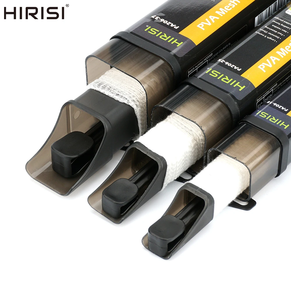HIRISI PVA Mesh Tube Stringer-sac d'appât à dissolution rapide de 5M pour méthode d'alimentation et la pêche à la carpe 18/25/37mm