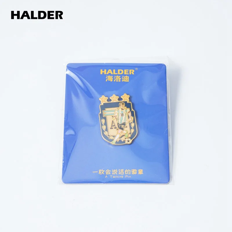 HALDER Sports Football Soccer Messi Kylian Enamel Brooch Lapel Pin Backpack Costume Canvas Bag Badge Gift For Friends