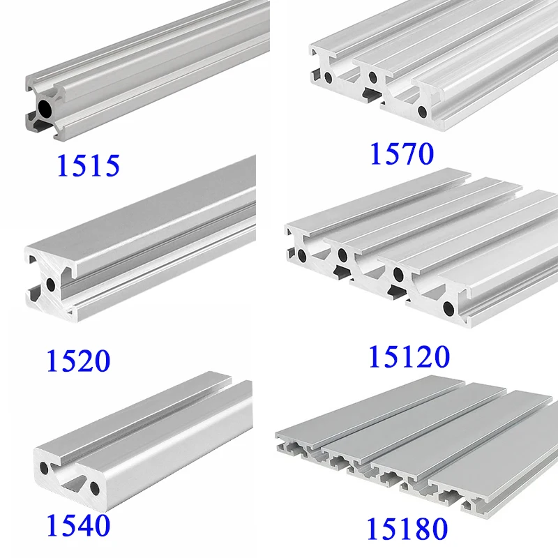 1 pz profili in alluminio 1515 1520 1540 1570 15100 15120 15180 cornici per stampante anodizzante standard UE profilo di estrusione di alluminio