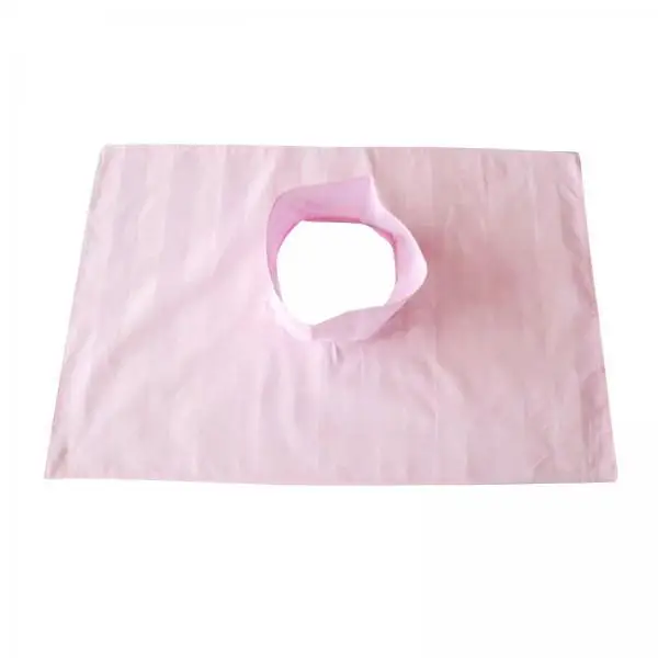 Soft Cotton Massage Table Coverlet with Breathing Hole Washable Satin Striped Bed Sheet for Spa and Salon