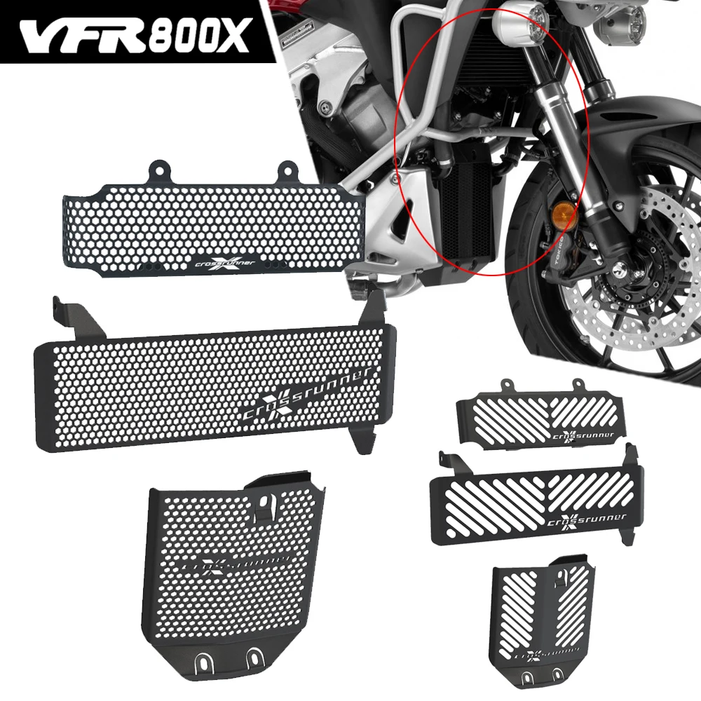 Oil Cooler Guard For Honda VFR800X VFR 800 X Crossrunner 2015-2024 Motorcycle Accessories Upper and Lower Radiator Guard Set