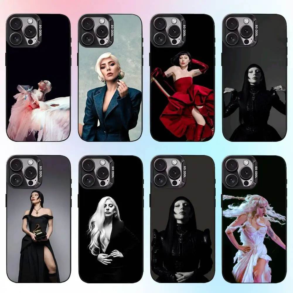 

Lady Gaga Phone Case For iPhone17,16,15,14,13,12,11 Plus,Pro Max Black Candy Matte Shockproof Cover