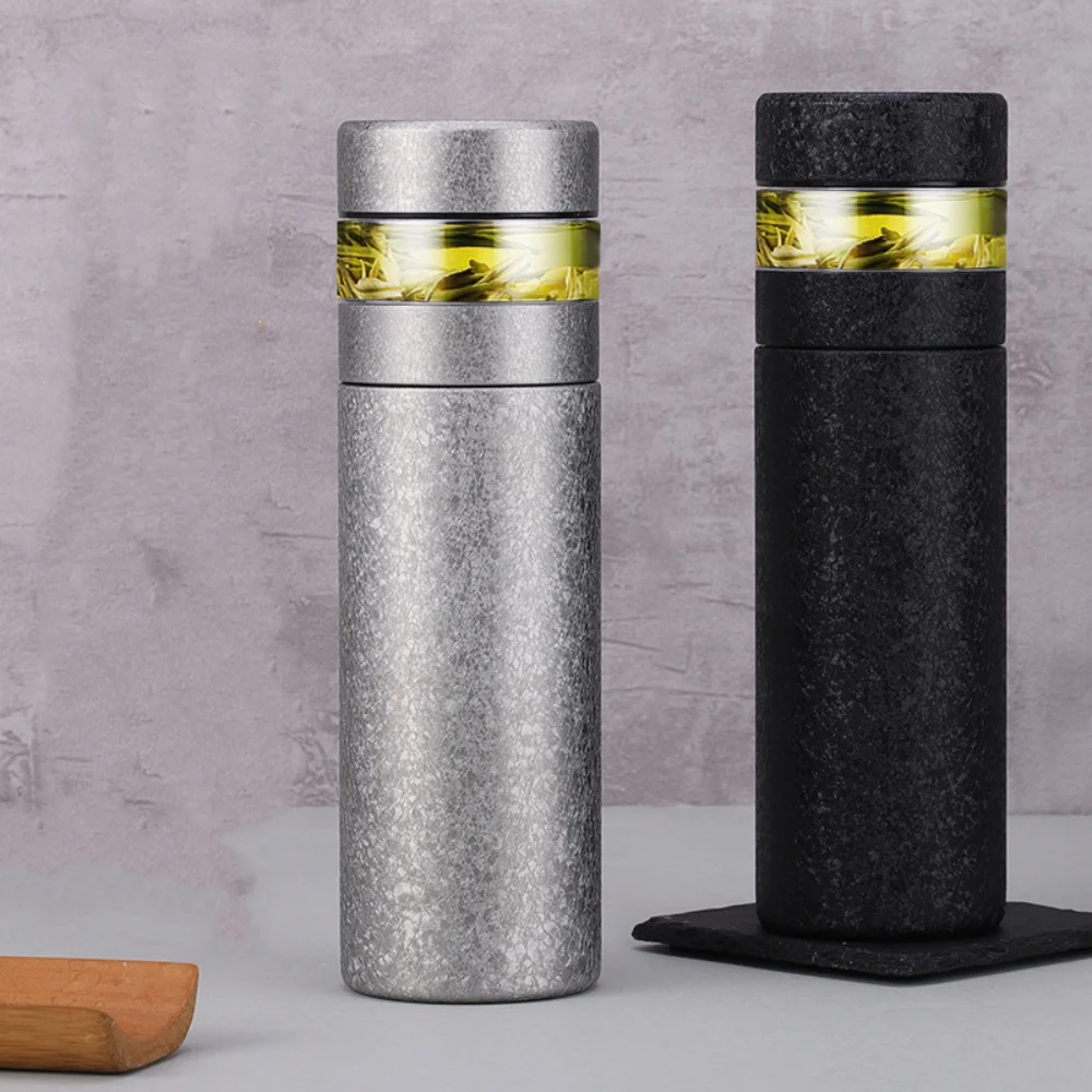 Titanium Tea Tumbler Tea Infuser Bottle Titanium Water Bottle Thermos For Tea Insulated Keep Hot For Outdoor Business