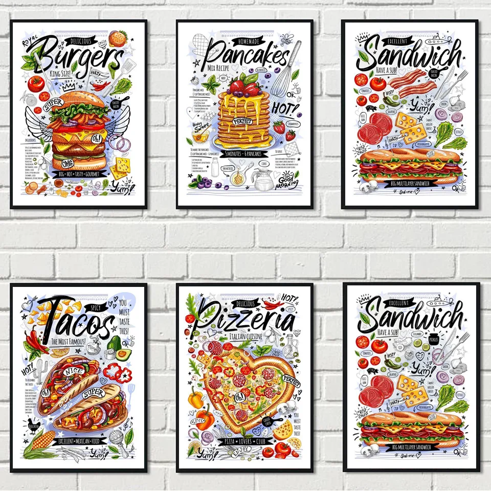 5D Diy Diamond Painting Burger Pizza Sandwich Full Rhinestones Embroidery Mosaic Cross Stitch Kits Home Decor New Arrivals 2023