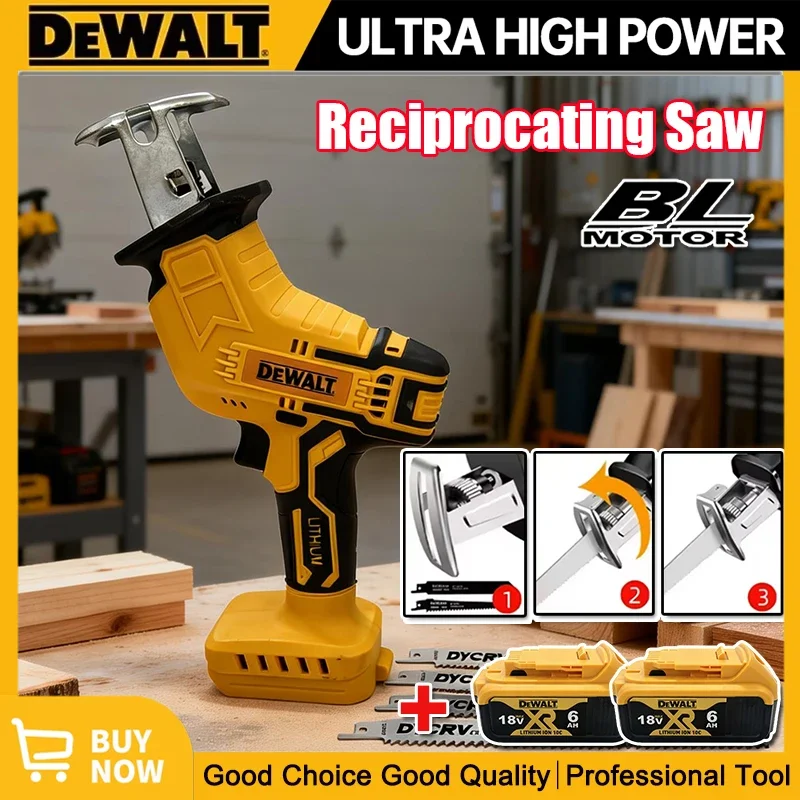 Sierra Recíproca Inalámbrica Dewalt de 2800 RPM, Sierra Eléctrica sin Escobillas de 20V, Herramienta Eléctrica Multifuncional para Cortar Metal, Madera y Tuberías