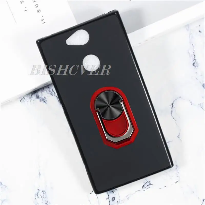  For Sony Xperia XA2 XA1 Ultra XA2 H3113 H3123 H3133 H4113 H4133 SM12Back Ring Holder Bracket Phone Case TPU Soft Silicone Cover