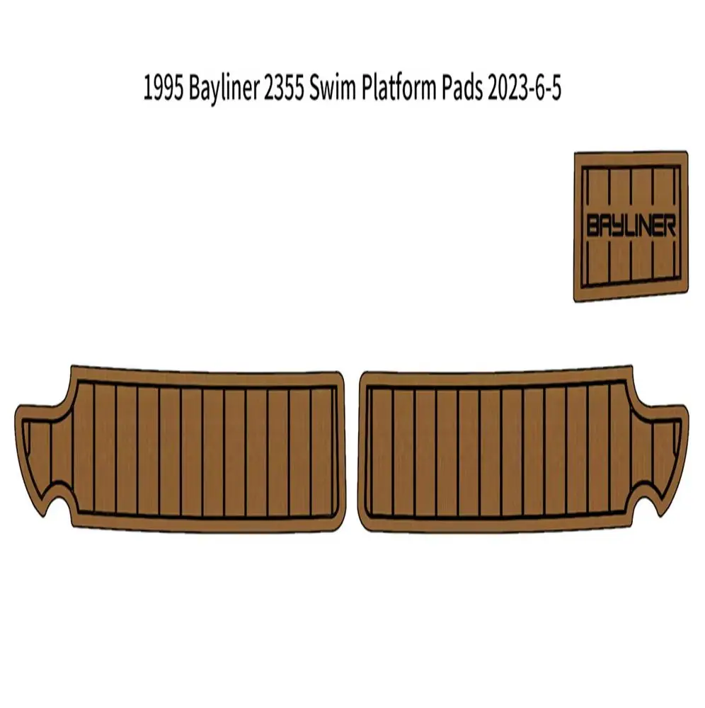 

1995 Bayliner 2355 Swim Platform Pad Boat EVA Foam Faux Teak Deck Floor Pad Mat SeaDek MarineMat Gatorstep Style Self Adhesive