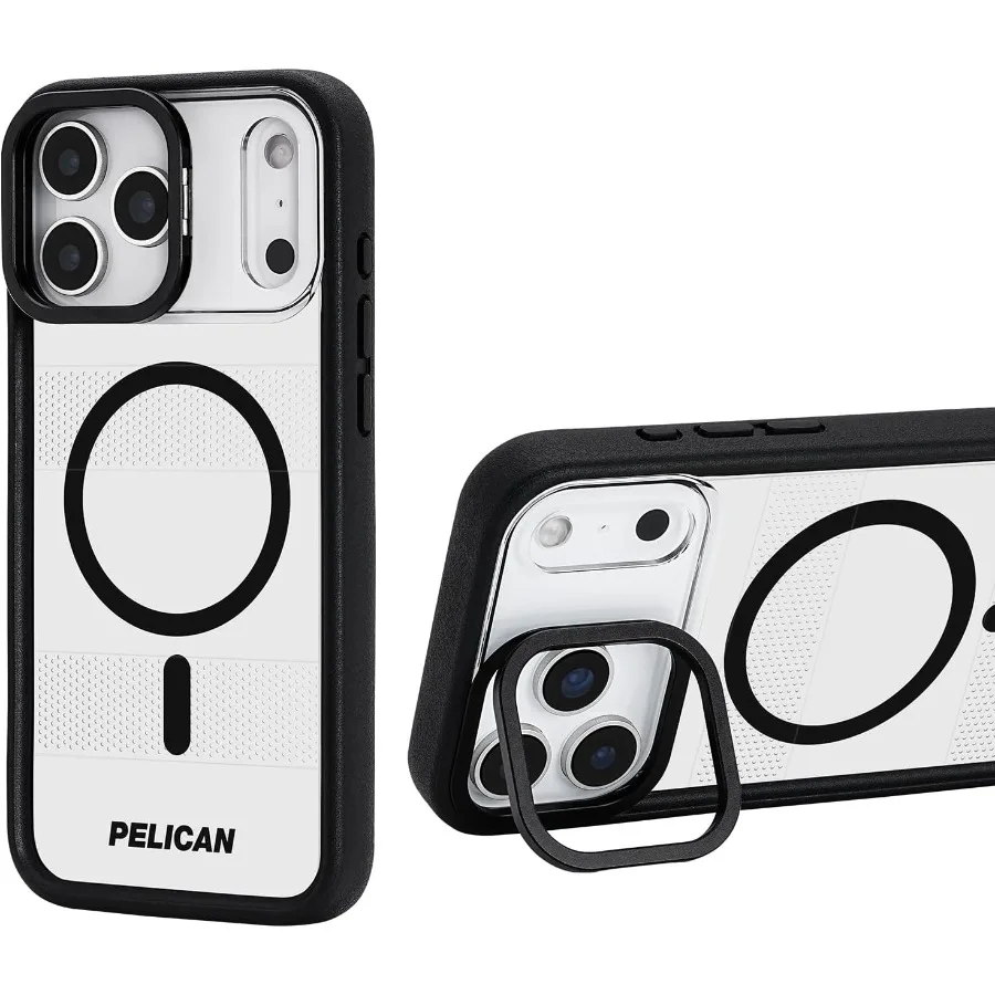 

Защитный чехол для iPhone 17 Pro Max с подставкой для камеры [суместимость с MagSafe] — прочный магнитный чехол для телефона с военной подставкой длиной 16 футов