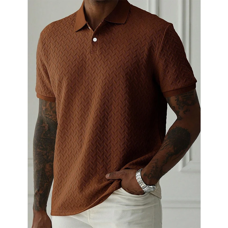 Herren Polo-Shirt Sommer Kurzarm Männliche Polos Streetwear Mann Tops Einfarbig Poloshirt Marke Atmungsaktiv Männlichen Polo-Shirts Männer