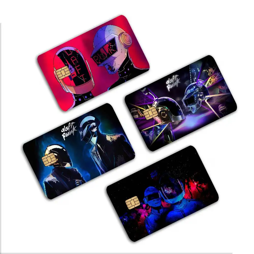 D-Daft P-PunkeS Band Modern Laser Shiny Bank Card Stickers Fashion Daily Decoration