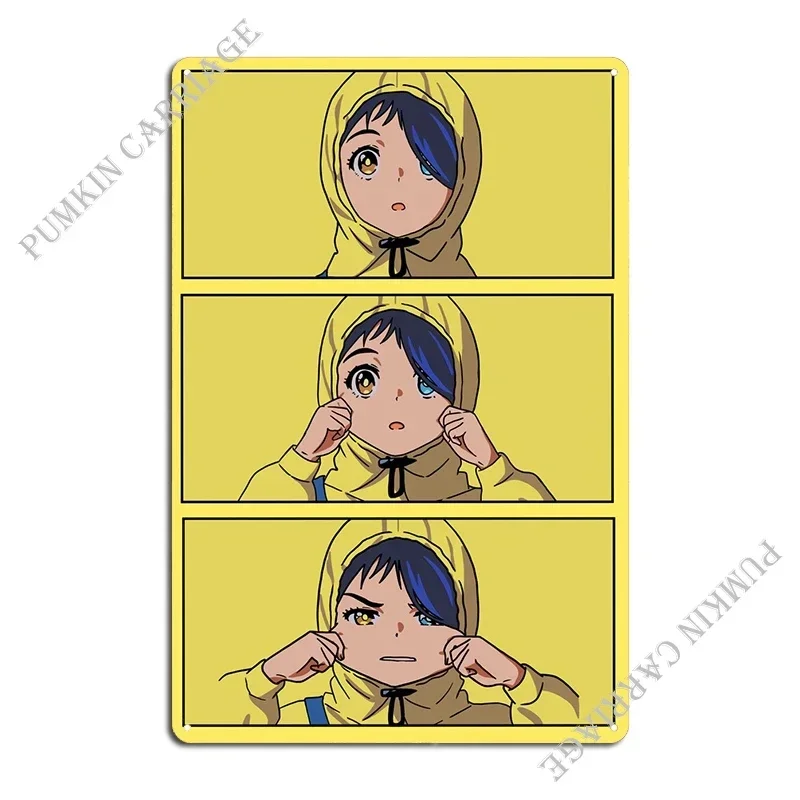 Ai Ohto Wonder Egg Priority Cute Metal Sign Pub Party Bar Create Tin Sign Poster