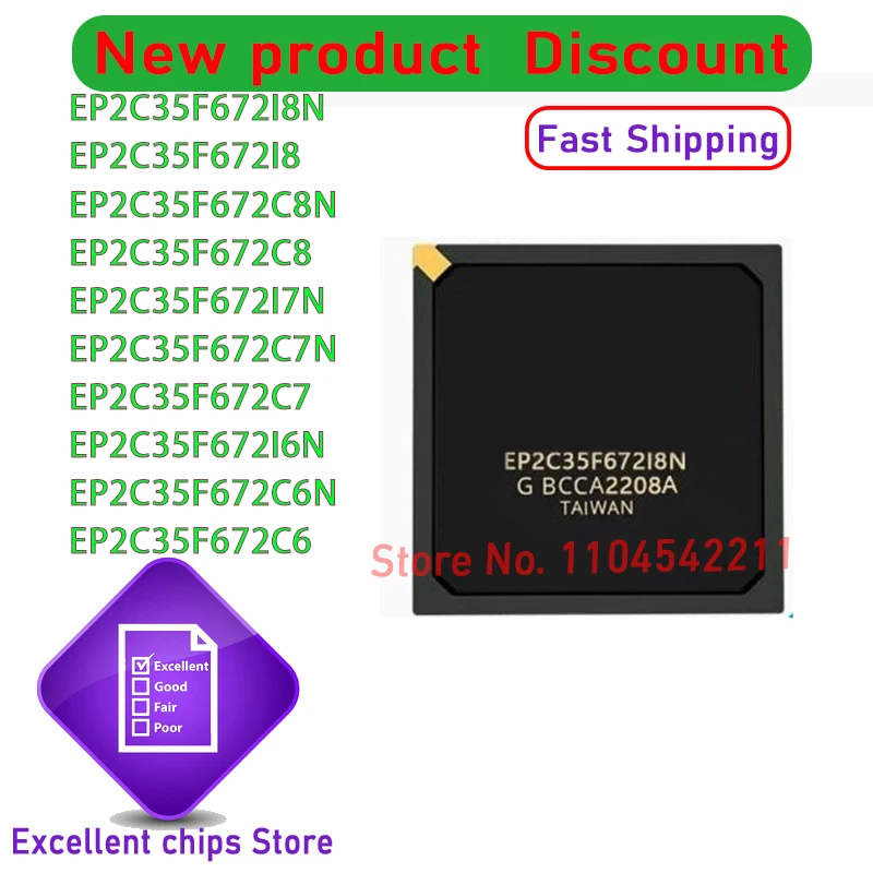 New EP2C35F672I8N EP2C35F672I8 EP2C35F672C8N EP2C35F672I7N EP2C35F672C7N EP2C35F672I6N EP2C35F672C6N BGA672 Program IC  1pcs