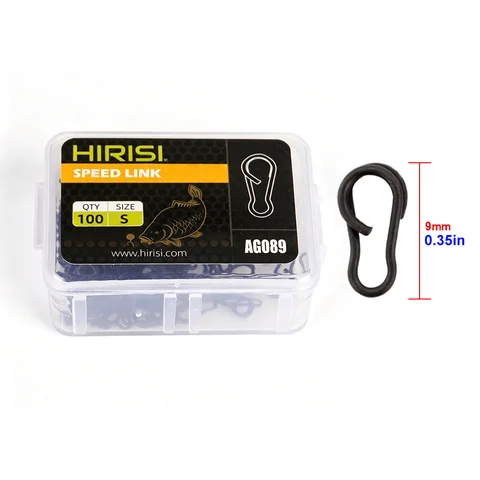 HIRISI Вертлюги для карпа 100 шт., нержавеющая сталь
