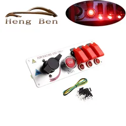 12v Racing ignition toggle switch LED aluminum panel