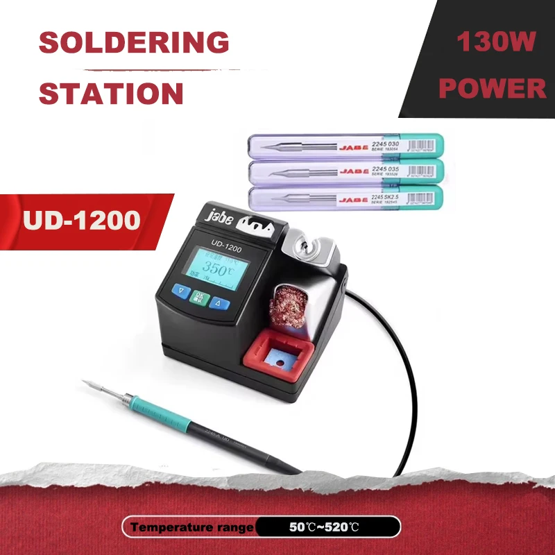 Jabe UD-1200 Precision Smart Lead-free Soldering Station Welding Iron 2.5S Rapid Heating With Dual Channel Power Heating System