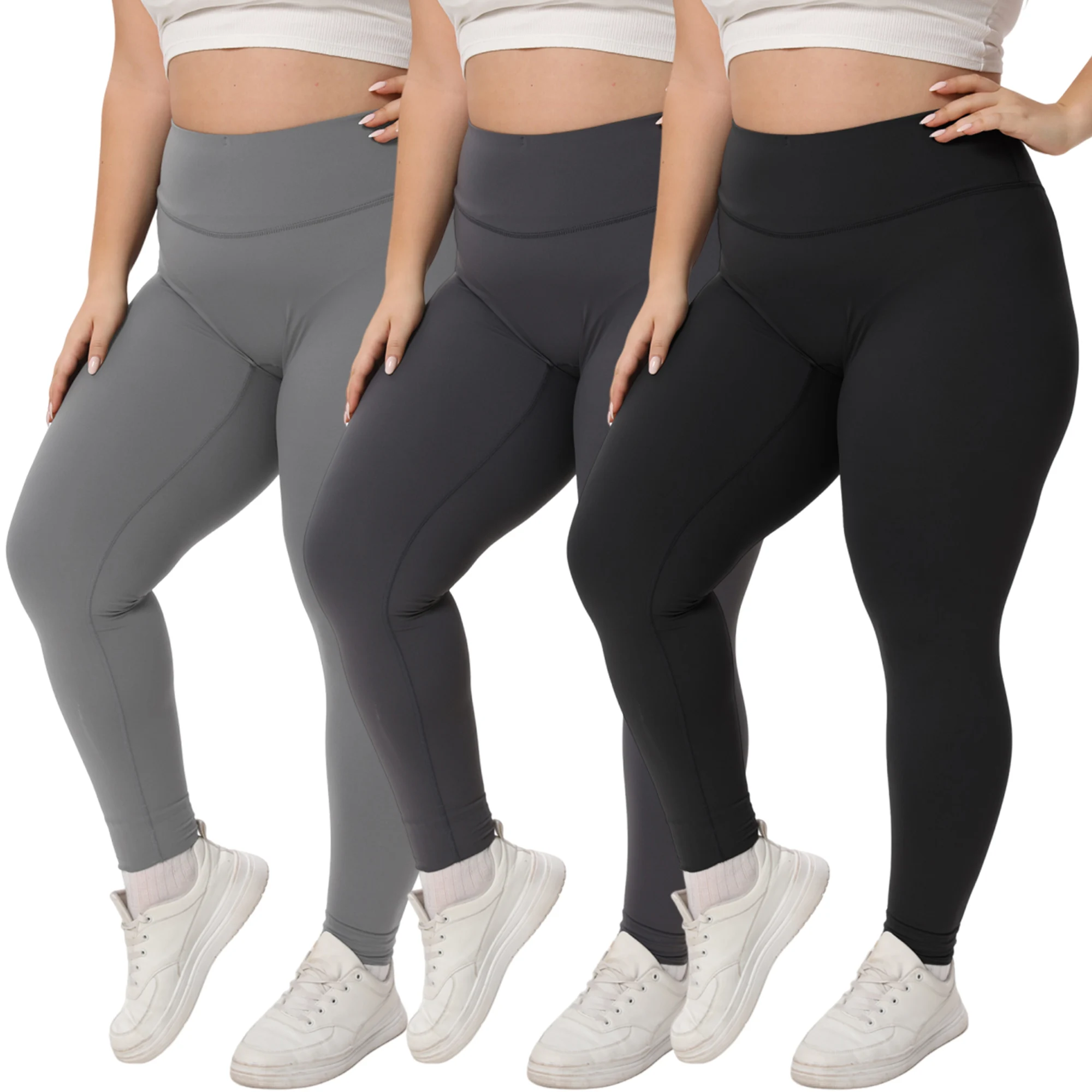 Solid Color Classic Gym Sport Pants for Women Plus Size Fitness High Waist Yoga Legging Sofe and breathable Workout Pants