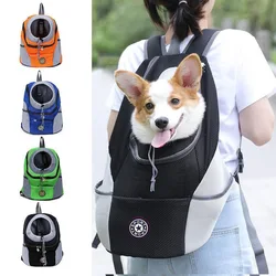 Dog Carrier Backbag Travel Breathable Pet Dogs Bag Carrying Outing Double Shoulder Pets Backpacking Carrier with Chihuahua Puppy