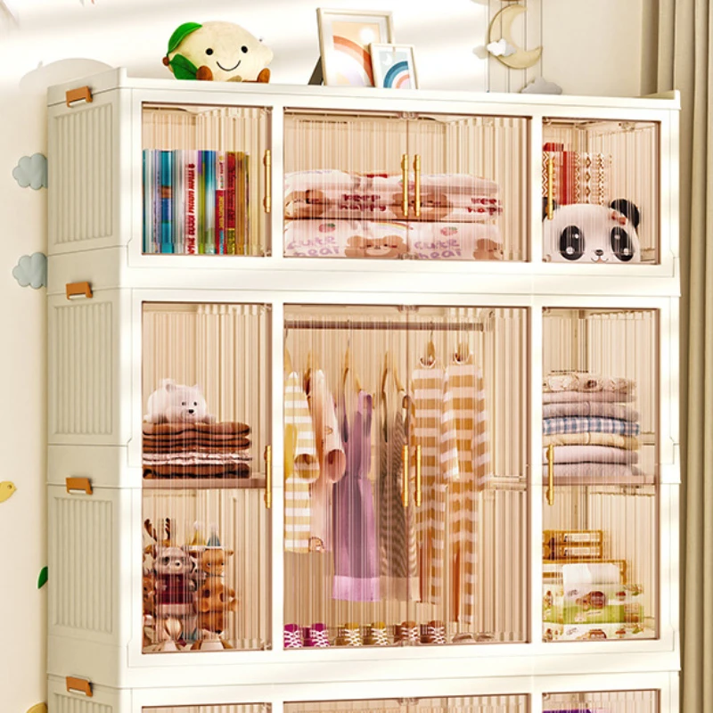 Bedroom Plastic Children Wardrobes Closet Girls Organizer Children Wardrobes Shoe Rack Penderie Enfant Room Furniture MR50CW