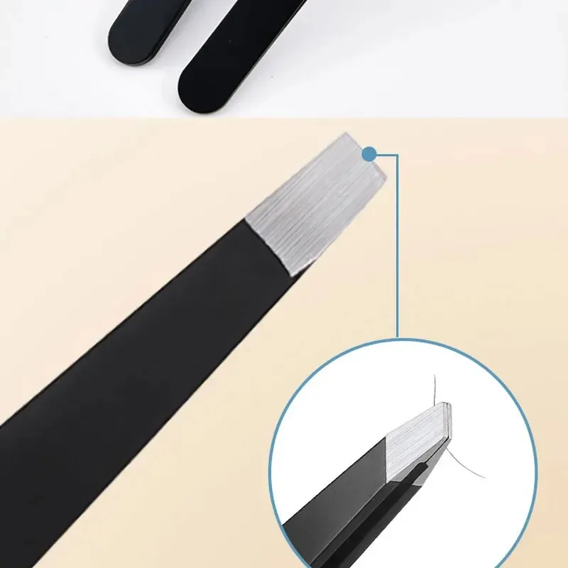 4Pcs High Precision Fine Hairs Puller Beard Eyebrow Stainless Steel Lash Extension Tweezers Slant and Flat Point Beauty Tools
